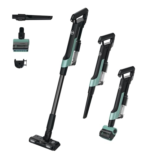 Hoover ultraleichter kabelloser HF2 Akku Staubsauger für Tierhaare, mit Verdichtungs-Funktion für 3X mehr Staubkapazität, Anti-Twist gegen Haarverwicklung, LED-Leuchten, 40min Laufzeit [HF201P]