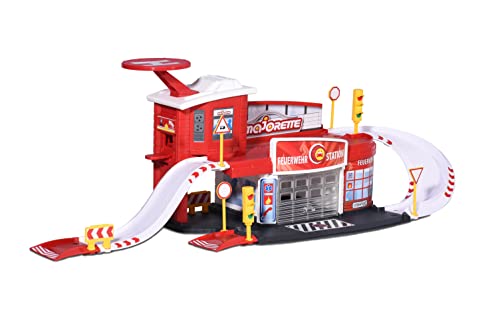 Majorette 212050014" Creatix Fire Station Spielzeug, Rot/Weiß/Gelb