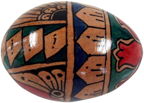 GURU SHOP Musikinstrument aus Holz, Musik Percussion Rhythmus Klang Instrument, Handgearbeitet, Rassel Ei - Handrassel 8, Braun, 8x5x5 cm, Musikinstrumente