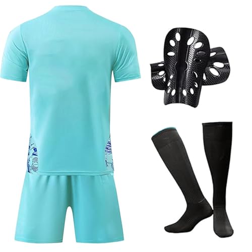 Sternstunde Trainingstrikots, Hause/Auswärts Fußballtrikot für Kinder, Jungen Fussball Jersey, Football Trikots, Sportshirt Junge Football Training Tshirts Shorts und Socken Anzug (24)