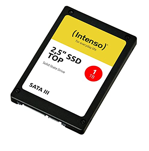 Intenso Interne 2,5" SSD SATA III Top, 1 TB, 550 MB/Sekunden, Schwarz, Festkörper-Laufwerk