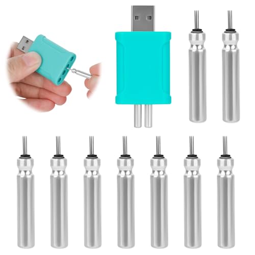 DINGBIU CR 425 LED Posen Angeln Batterie - Aufladbar Akku für Angelposen Angeln Schwimmer LED Angel Posen Leuchtpose Angeln Zubehör (Ladegerät*1+Akku*9)