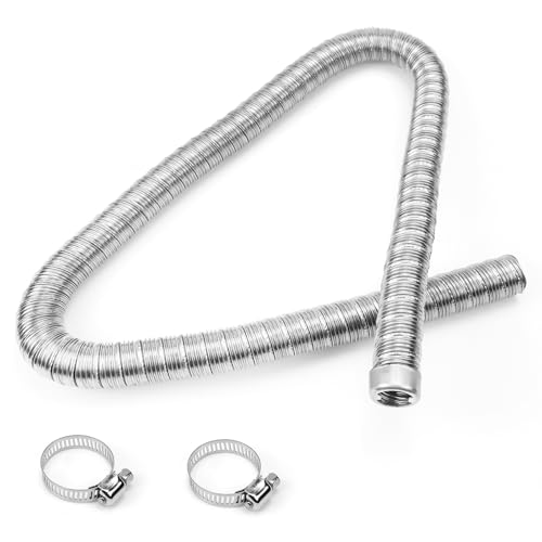 Auto Standheizung Abgasrohr 100cm x 24mm Abgasschlauch für Stromerzeuger Kraftstofftank Abgasrohr Abgasrohr Standheizung Auto Edelstahl Auspuffrohr für Webasto Eberspacher Standheizung