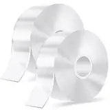 kinkaivy Doppelseitiges Klebeband Extra Stark, 10M Nano Tape Spurloses, Double Sided Tape Transparent, Doppelseitiges Klebeband Ablösbar zum Aufhängen von Bildern, Postern, Teppichen, Fotos