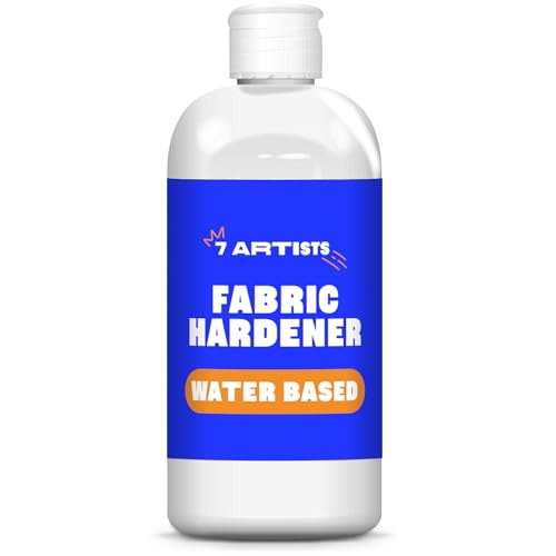 7 Artists Textilverstärker Textilversteifer Transparent - Stoff Steif Textilhärter | Textil Steifer 500ml - Fabric Stiffener für Baumwolle, Wolle, Denim, Seide, Leinen, Frost- und Wasserbeständig