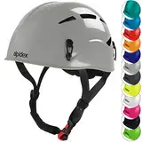 ALPIDEX Universal Kletterhelm für Jugendliche und Erwachsene EN12492 Klettersteighelm in unterschiedlichen Farben, Farbe:pebble grey