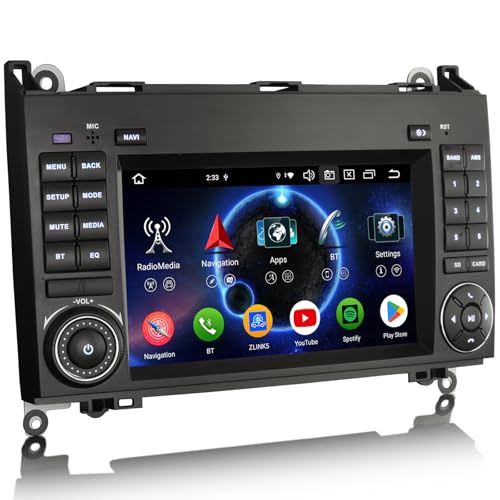 erisin Android 14 4GB+64GB Autoradio für Mercedes A/B Klasse W169 W245 Sprinter Viano VW Crafter Drahtlos Carplay Canbus 2.0GHz 8 Kern CPU GPS Navi DSP IPS Touchscreen BT5.0 WiFi