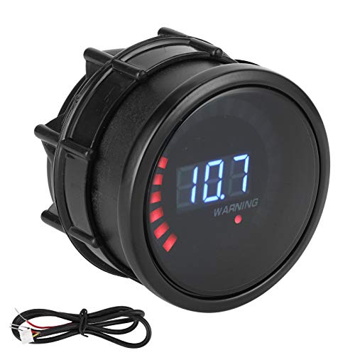 12V Digital Voltage Meter, Universal Voltmeter Gauge Voltage Meter LED Digitalanzeige 52mm Durchmesser für 12V Auto