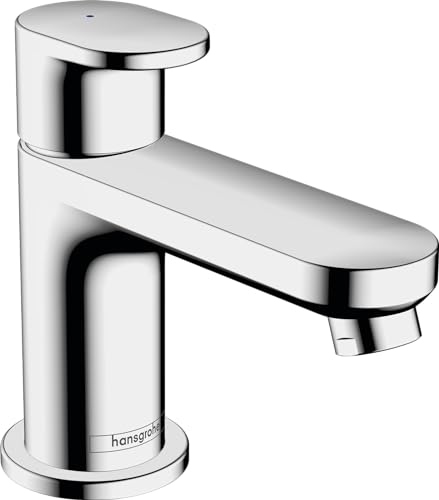 hansgrohe Vernis Blend - Waschtischarmatur ohne Ablauf, Wasserhahn Bad mit Auslauf Höhe 59 mm, Mischbatterie Waschbecken wassersparend (EcoSmart), Chrom