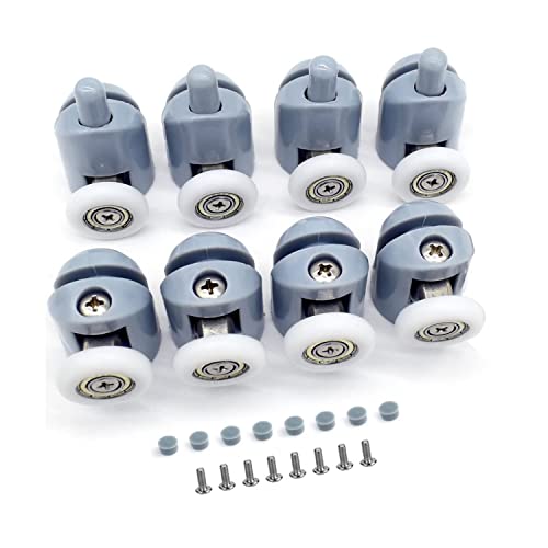 8 Duschtürrollen, Laufrollen (23mm)
