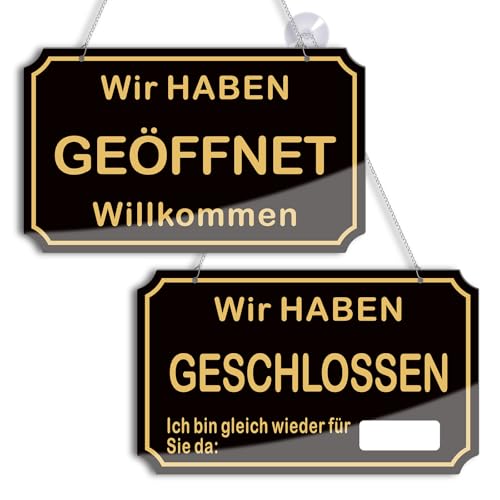 Offen Geschlossen Schild, Acryl Offen Geschlossen Schild, mit hängender Kette, doppelseitiges Design, Hinweise auf Bars, Tierhandlungen, Einzelhandelsgeschäfte, etc.25.4x15.24cm