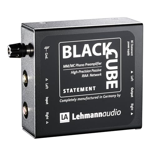 Lehmann Audio Black Cube Statement Phonovorverstärker (MM/MC, 103 x 108 x 45 mm), Schwarz