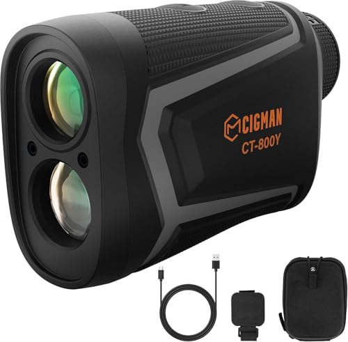 CIGMAN Laser Golf Entfernungsmesser, 800 Yards Golf Rangefinder mit Slope-USB Wiederaufladbar, Fünf Messmodi, Verfügbar für Wettbewerbe, Mitgelieferte Magnetische Montageband