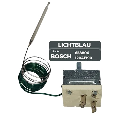 Lichtblau Thermostat Original EGO 55.17062.440 I Backofen Ersatzteil für Bosch, Siemens, Neff , Gaggenau, Balay & Constructa 658806 I Backofen Temperaturregler bis 345°C I Kapillarrohr 900 mm