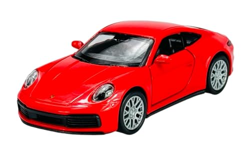 Welly Porsche 911 992 4S Coupe Rot Neu Generation Ab 2019 ca 1/34-1/39 Metall Modell Auto Die Cast Neu im Kasten