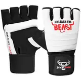 BEAST RAGE MMA Boxhandschuhe Karate Mitts Handschuhe für Männer und Frauen, Punch Bag Taekwondo Half Finger Kickboxing Sparring Martial Arts Boxing Training Gloves - Training Light Workouts