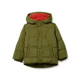 Amazon Essentials Baby Jungen Schwere Pufferjacke mit Kapuze, Olivgrün, 18 Monate