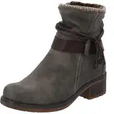 Palado Stiefeletten Damen Saraia - gefütterte Winter-Boots mit Kunstfell - warme & bequeme Schuhe mit rutschfester TPR-Sohle - modische Ankle-Boots für Herbst & Winter Grau UK7 - EU40