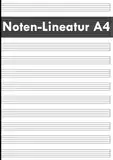 Noten-Lineatur A4: Notenheft mit 100 blanko Notenblättern | Musikheft | Notenlinien