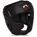 AQF Kopfschutz Boxen, Boxing Gesichtsschutz, MMA Kickboxen Kampfsport Helm, Muay Thai Schutzhelm, Box Training Headgear Schoner, Boxhelm Für Taekwondo, Sparring Karate, Schwarz Head Guard (M)