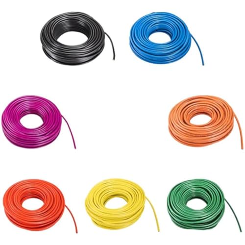 Mehrfarbige Elektrische Leitungen, H07BQ-F 3x2,5 mm, Gelb-Grün-Blau-Orange-Leuchtorange (Blau, 30m)