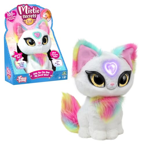 MISTIE SECRETS, MY0000 Plüschtier mit elektronischen Funktionen, spricht auf Französisch, nur du kann Seine Geheimnisse hören, magisches Herz, Modell Luna, Spielzeug für Kinder ab 4 Jahren