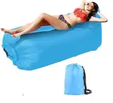 Aufblasbares Sofa,Air Lounger Camping Accessories,Camping Sofa Wasserdicht Anti-Luft Leaking,Tragbares,Luft Sofa Für Outdoor, Party, Reisen (Blau)