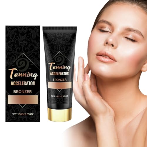 Bräunungsbeschleuniger Solarium, Solarium Creme Mit Bronzer, Tanning Gel, Für Solarium, Selbstbräuner, Bräunt Schnell und Spendet Der Haut Feuchtigkeit, Tiefe Bräunung, Schnelleres Tanning