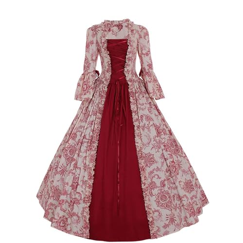 Mittelalter Kleidung Damen A Linie Mesh Kleid Renaissance Prinzessin Kleider Barock Rokoko Lolita Viktorianisches Königin Maxi Elegant Abendkleider Cocktailkleid Party Partykleid