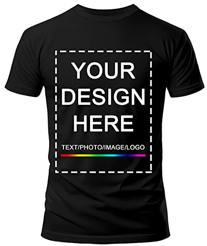 Individuelle T-Shirts für Damen und Herren – Gestalten Sie Ihr eigenes Shirt mit Text, Bild oder Logo – Personalisiertes Baumwoll-T-Shirt mit Fotodruck auf Vorder- und Rückseite