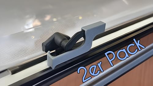 Generisch Fenstersicherung für Polyplastic ohne Knopf Wohnmobilfenster und Wohnwagenfenster 2er Pack (Nicht universell)(rechte Seite)
