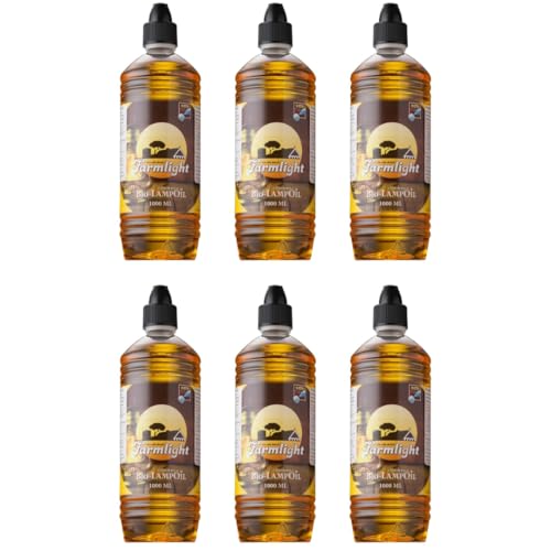 HORECA CANDLES Bio Citronella Lampenöl – 6x1L – Natürliches Duftöl für Gartenfackeln, Öllampen & Außenbeleuchtung – Sauber & Langanhaltend Brennend