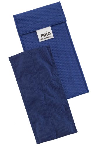 FRIO DOPPEL Diabetiker Insulin Kühltasche 18 x 8 cm Blau | Für bis zu 2 Insulin Pens | Kühlt mit kaltem Wasser I Keine Kühlakkus notwendig | Wiederverwendbar