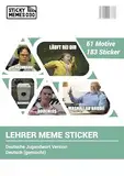 StickyLehrer Memes Sticker Lehrermemes für Noten | Lehrer Sticker/Lehrergeschenk/Lehrergeschenk Abschied | 183Stk. / 61 Motive (Deutsche Jugendwort Version)