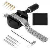 Uhrenarmband Reparatur Werkzeug Set, 11 Stück Anpassen Uhrenarmband Werkzeug, Entferner für Uhrenarmband-Verbindungsstifte Uhren Reparatur Set mit Uhrenregulatoren, Uhrenstifte, Hämmer, Federstege