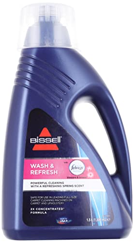 BISSELL Wash & Refresh Febreze Carpet Cleaner Shampoo | Konzentrierte 2-fache Formel entfernt Flecken und neutralisiert Gerüche | Zur Verwendung mit allen führenden Teppichreinigern | 1078N