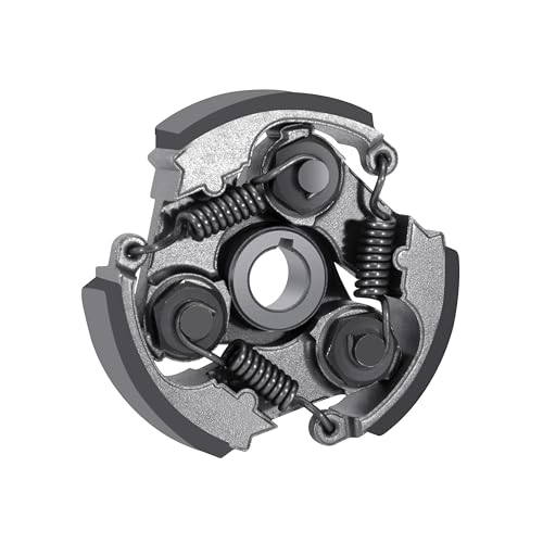 Tunejoy Pocketbike Kupplung mit 3 Federn Motorrad Kupplungsbelag Eisen für 2-Takt 43cc 47cc 49cc Mini Moto ATV Quad Dirtbike mit Nuten Schwarz