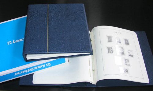 LEUCHTTURM SF Vordruckalbum Saargebiet Saarland 1920-1959 im blauen Drehstabbinder NEU!