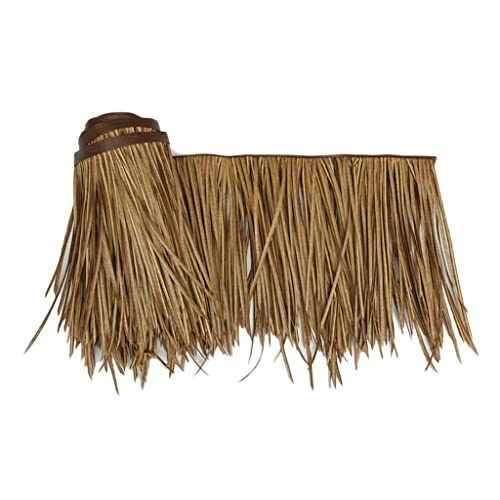 Künstliches Stroh Palmenblätter Strohdach-Rolle Palmdach Paneele Flammhemmende Grasdach Strohfliesen aus PE-Kunststoff für Tiki-Bar Garten Strandschir Dekoration 0,5 X 1m(Colour: Yellow a) (Color : Y