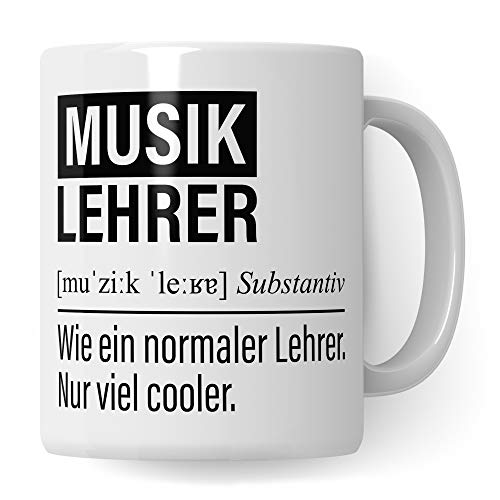 Musiklehrer Tasse, Geschenk für Musik Lehrer, Kaffeetasse Geschenkidee Lehrer, Kaffeebecher Lehramt Schule Musik Unterricht Witz