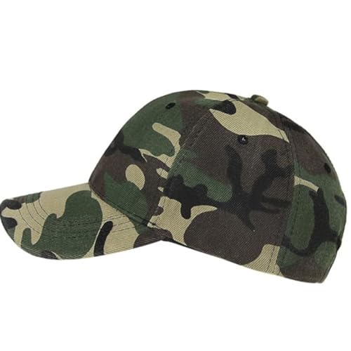 JJiaoLinin Baseballkappen,Unisex Verstellbarer Sport Casual Sonnenblende Hut Cap Camouflage Hut Sonnenhut Kappe Hut Cap Baseballkappe für Damen Herren Jagd Angeln Camping Werden Sport, Camo