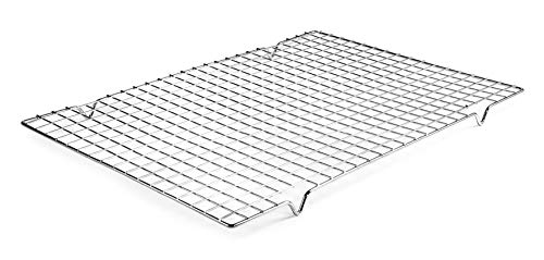 LACOR 66927 Rechteckiges Backgitter, 43 x 30 cm, Verchromter Stahl, Silber