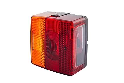 HELLA 2SE 004 623-001 Heckleuchte - Glühlampe - 12V - Anbau/Schraubanschluss - Lichtscheibenfarbe: rot/gelb/weiß - Stecker: Flachstecker - rechts/links - Menge: 1