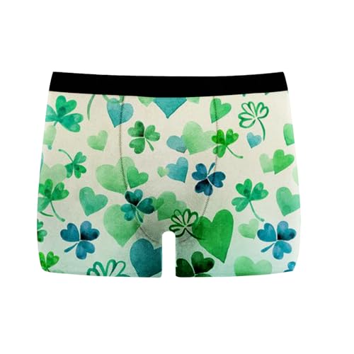 WKAYsIV Trunk Boxershorts Herren lustige St. Patricks Day Saint Paddy Grafik-Unterwäsche, Stil Boxershorts Camouflage Herren (Light Blue, L)