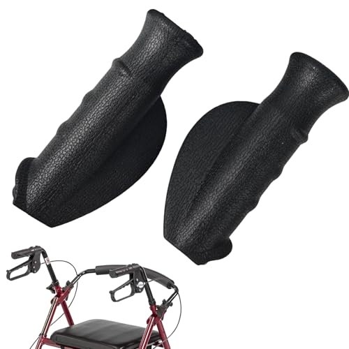 2 Stück Rollatoren Handgriffe,Ergonomisch Handgriff Rollator Ersatzteile,2.2 cm Walker Handgriffe für Rollator Rollstuhl,Rollator Zubehör für ältere Menschen,Verletzte（12CM,Rechts Links）