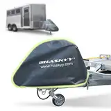 Deichselhaube Deichselabdeckung Wohnwagen Reflektierend Anhänger 90x60 cm Deichselschutzhülle aus LKW-Plane Wasserdicht Universal Anhängerkupplung Abdeckung