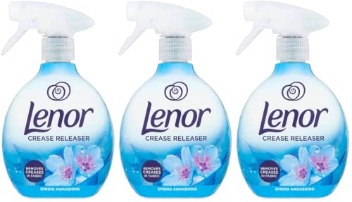 Lenor Crease Releaser Spray entfernt Falten im Stoff Frühling Erwachen Duft, 3 x 500 ml