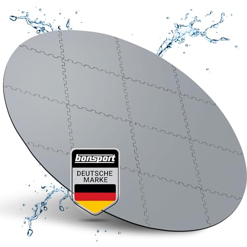 Whirlpool Unterlage rund 196cm - Bodenmatte für Outdoor Whirlpools - Schützt & Isoliert - Poolunterlage Pool Untergrund, grau