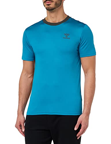 HUMMEL hmlSTALTIC POLY JERSEY S/S, Fjord Blue, M