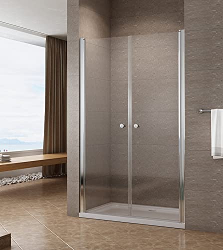 AQUABATOS® Pendeltür Dusche 80 x 195 cm Duschabtrennung Schwingtür Nischentür Drehtür Duschtrennwand Duschwand Glas aus 6 mm Echtglas ESG mit Lotus Effekt Nano Beschichtung